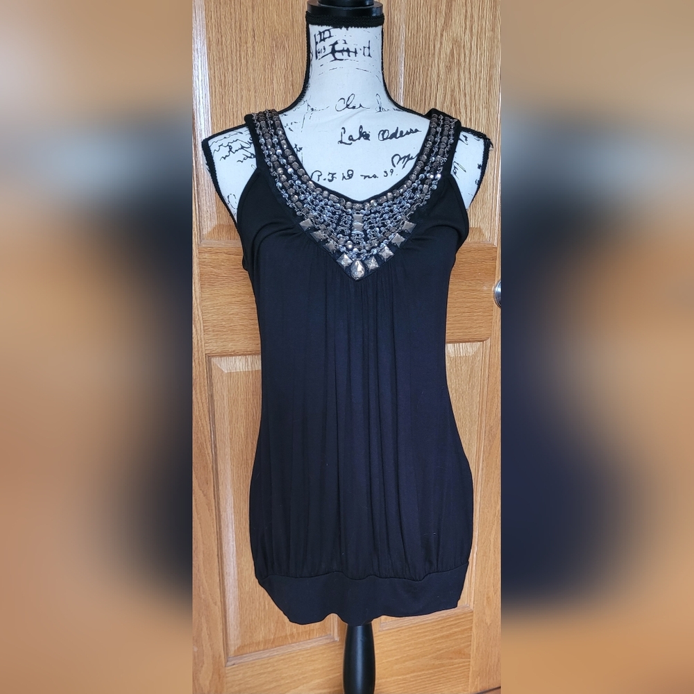 23 Love Street Top Shirt Size Xl Club Night Out Black Lace